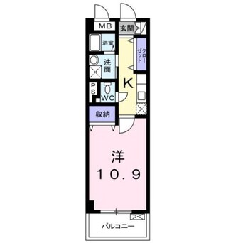 間取図 水島臨海鉄道水島本線/球場前駅 徒歩15分 3階 築19年