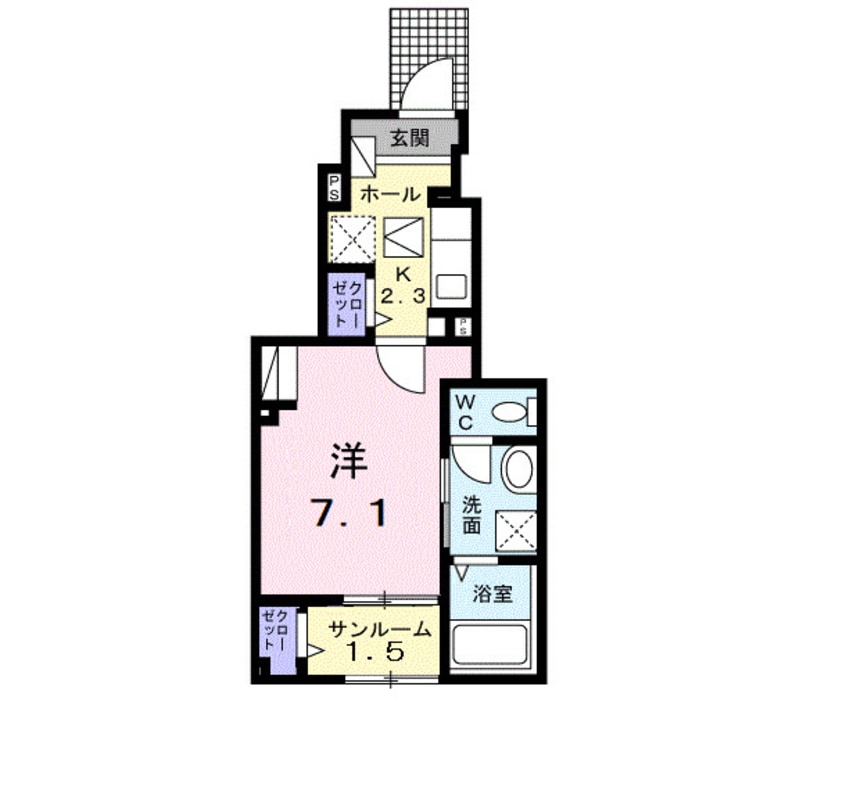 間取図 水島臨海鉄道水島本線/弥生駅 徒歩7分 1階 築2年