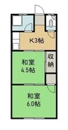 コーポ85南棟 2Kの間取り