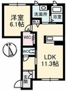 水島臨海鉄道水島本線/常盤駅 徒歩13分 1階 築10年 1LDKの間取り