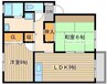 ベルリーフ花尻Ｂ 2LDKの間取り