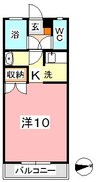 ブールブランシュ　A 1Kの間取り