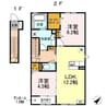 サンテ 2LDK+Sの間取り