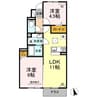 サンハートピア　C棟 2LDKの間取り