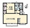アメニティ福島　Ｂ棟 1LDKの間取り