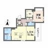 ビィアン　アテリア 1LDKの間取り