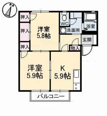 間取図 ミルティミ八島　Ａ棟