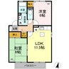 サンコーポ石井　Ａ棟 2LDKの間取り