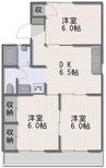 セジュール神田 3DKの間取り