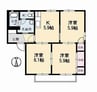 グランシード　Ｃ棟 3Kの間取り