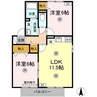 ボナールⅠ 2LDKの間取り