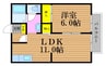 マロニエ 1LDKの間取り