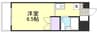 アルカディア倉敷 1Kの間取り