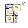 リアン　Ｃ棟 2DKの間取り