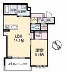アルネスト 1LDKの間取り