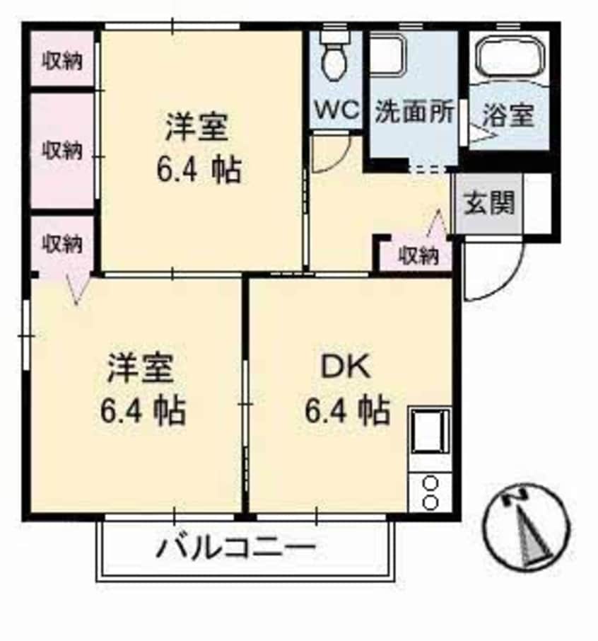 間取図 オール・ラヴィーヌ　　Ｂ棟