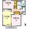 ボンヌシャンスISIDA　Ｂ棟 2DKの間取り
