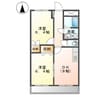 グリーンハイツ 2DKの間取り