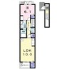 グランド・ルミエール北畝Ⅱ 1LDKの間取り