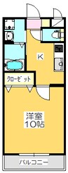 山陽本線（中国）/倉敷駅 徒歩12分 3階 築16年 1Kの間取り