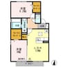 クオーレ　Ａ棟 2LDKの間取り