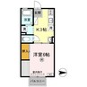 セジュール野山C 1Kの間取り