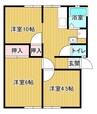 ティンカーベルＢ 2LDKの間取り