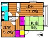 ヴィアーレ中畝　Ａ 2LDKの間取り