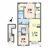 水島臨海鉄道水島本線/栄駅 徒歩18分 2階 1年未満 2LDK+Sの間取り