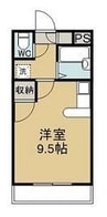 メモリアルハイツ 1Rの間取り
