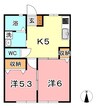 イエンビュ沖　Ａ 2Kの間取り