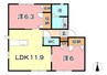 ソラティーオ 2LDKの間取り