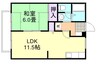 山陽本線（中国）/西阿知駅 徒歩8分 2階 築32年 1LDKの間取り
