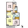 エール 2LDKの間取り
