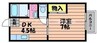 グリーンヒルズ　F棟 1DKの間取り