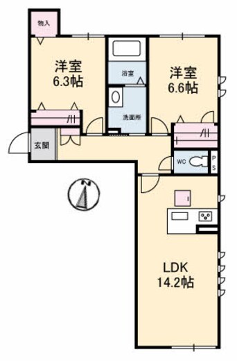 間取図 ドゥーズ　ガルテン