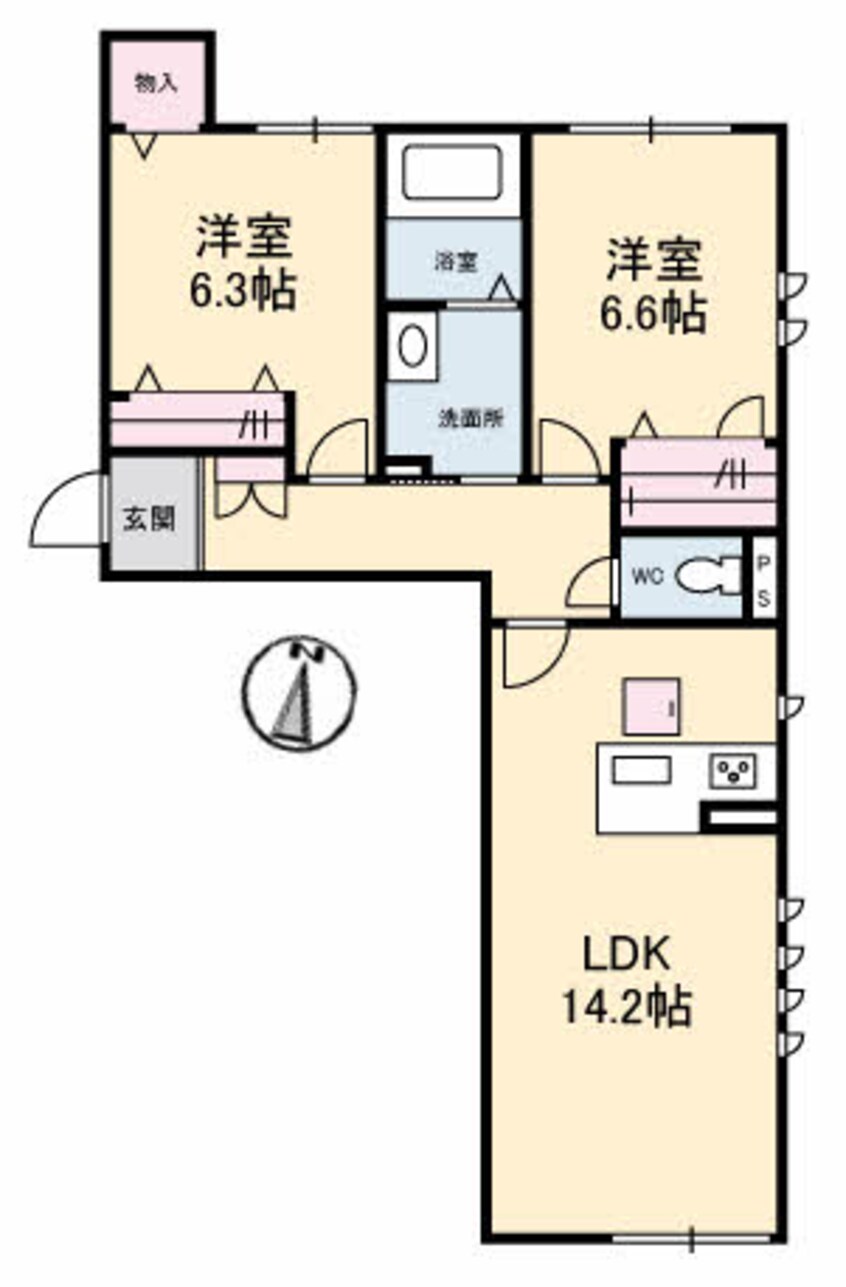間取図 ドゥーズ　ガルテン