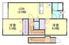 山陽本線（中国）/新倉敷駅 徒歩13分 2階 築12年 2LDKの間取り