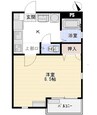TAKEYARIハイツⅡ 1Kの間取り