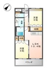 山陽本線（中国）/西阿知駅 徒歩10分 2階 築20年 2LDKの間取り