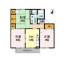 ムーンパレス 3DKの間取り