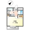 セゾンしおひⅡ 1Kの間取り