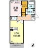 アコール　ジェンテ　A棟 1LDKの間取り
