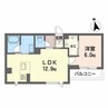 シャーメゾン　カームヴィラ 1LDKの間取り