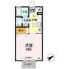 セジュール文政　B棟 1Kの間取り