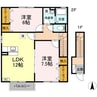 ヴィスタ桑田　Ⅷ棟 2LDKの間取り