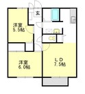 メルベイユ２４の間取図