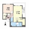 サンフェリーチェⅡ 1LDKの間取り