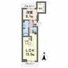 サンフェリーチェⅡ 1LDKの間取り