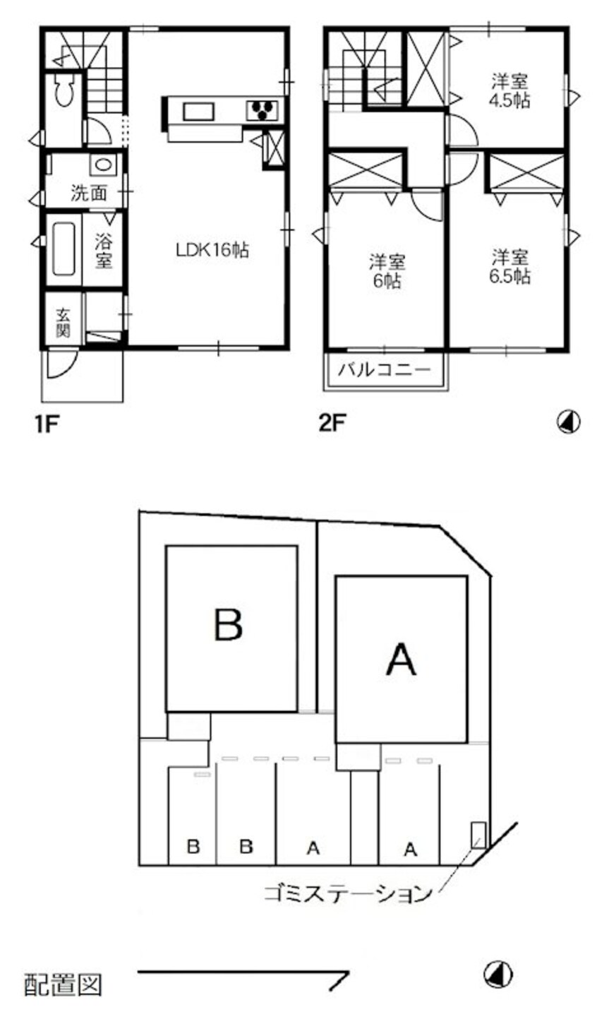 間取図 水島臨海鉄道水島本線/球場前駅 徒歩17分 1-2階 築12年